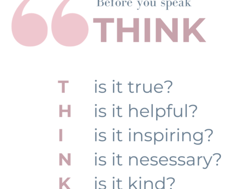 Before you speak: Think